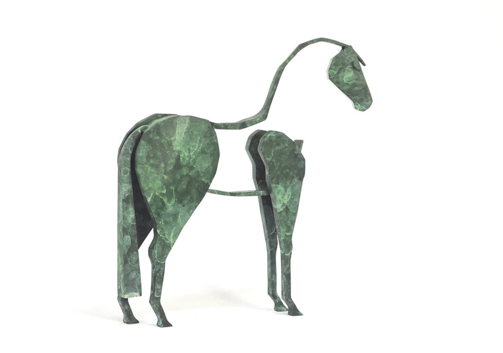 bronze horse 33 cm-2